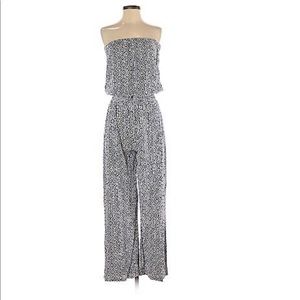 Ava sky strapless jumpsuit